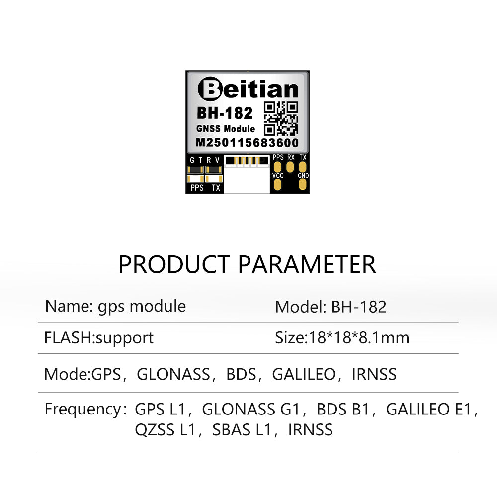Beitian GPS module position BH-182 222Q 252Q fixed-wing cross-country return Beitian GPS module position BH-182 222Q 252Q fixed-wing cross-country return